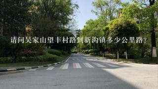 请问吴家山望丰村路到新沟镇多少公里路？