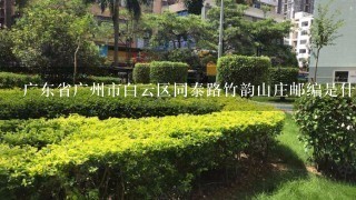 广东省广州市白云区同泰路竹韵山庄邮编是什么?