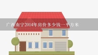 广西南宁2014年房价多少钱1平方米