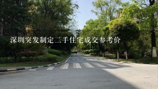 深圳突发制定2手住宅成交参考价