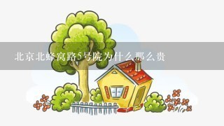 北京北蜂窝路5号院为什么那么贵