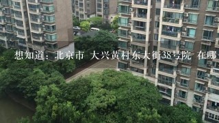 想知道: 北京市 大兴黄村东大街38号院 在哪