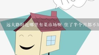 远大路附近哪里有菜市场啊 住了半个月都不知道哪里