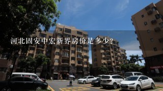 河北固安中宏新界房价是多少？