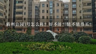 霸州公园1号怎么样？好不好？值不值得买？