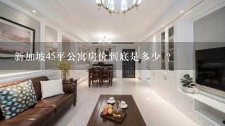 新加坡45平公寓房价到底是多少 ？