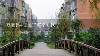 双顺路4号属于哪个社区