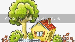 广西南宁2014年房价多少钱1平方米