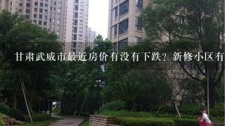 甘肃武威市最近房价有没有下跌？新修小区有哪些？价