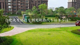 合肥火车站打车到光明路汽车站多少钱?